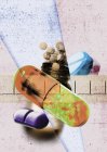 Verschiedene verschreibungspflichtige Pillen, abstrakter Hintergrund — Stockfoto