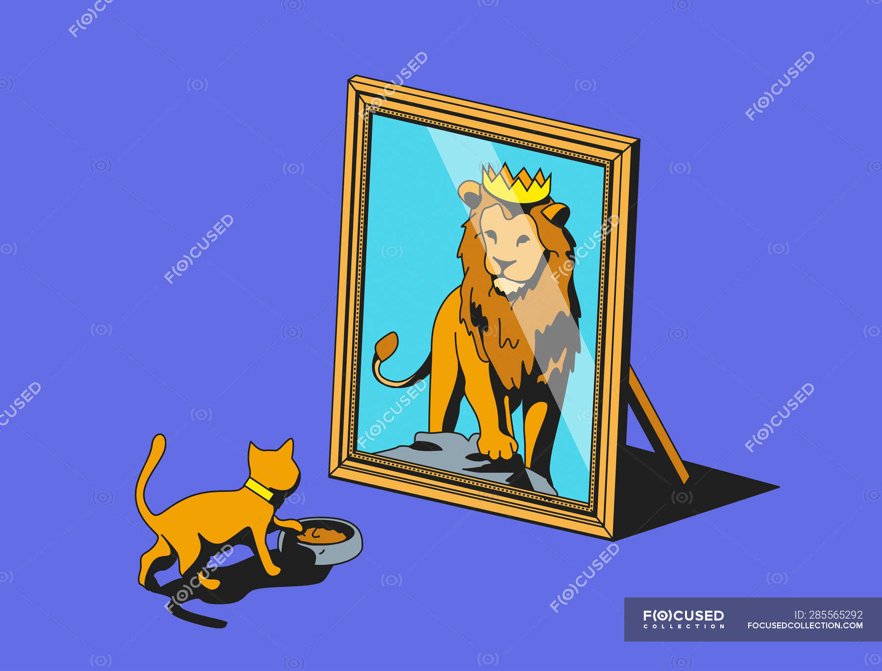 Mirror cat lion Cat Lion