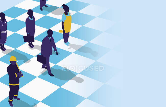 Business people on chess board — Stock Photo