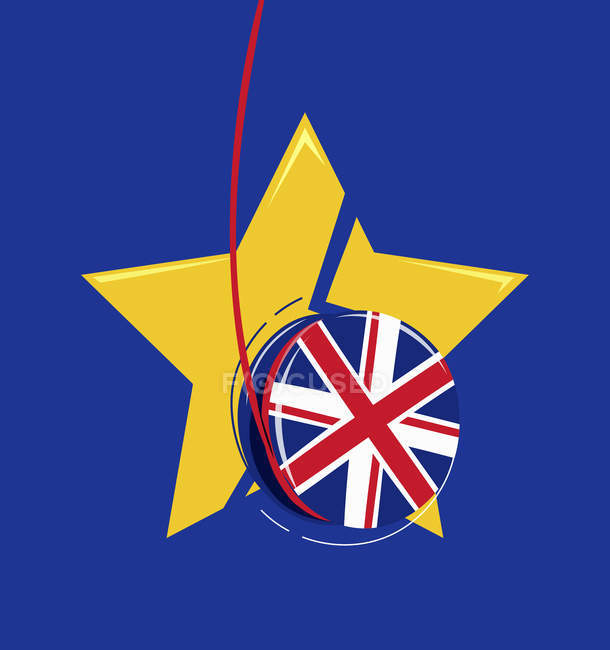 Великобританія Йо-Йо порушення Європейської зірки — стокове фото