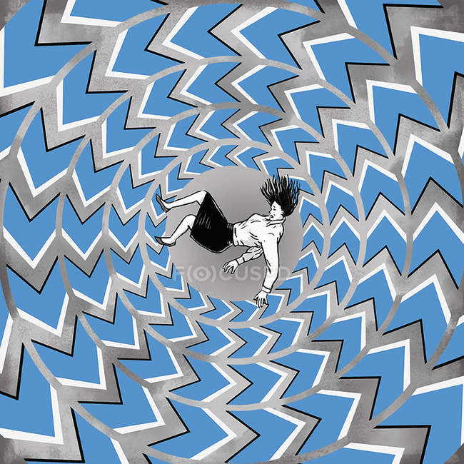 Woman drowning in swirl — Stock Photo