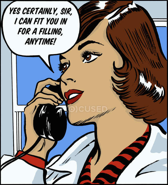 Dentiste parlant au téléphone — Photo de stock