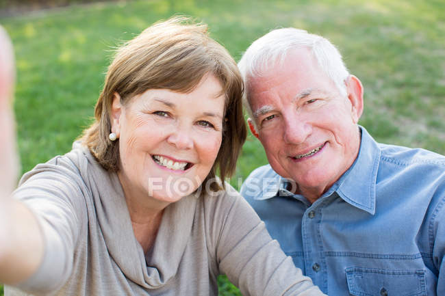 Senioren-Selfie — Stockfoto