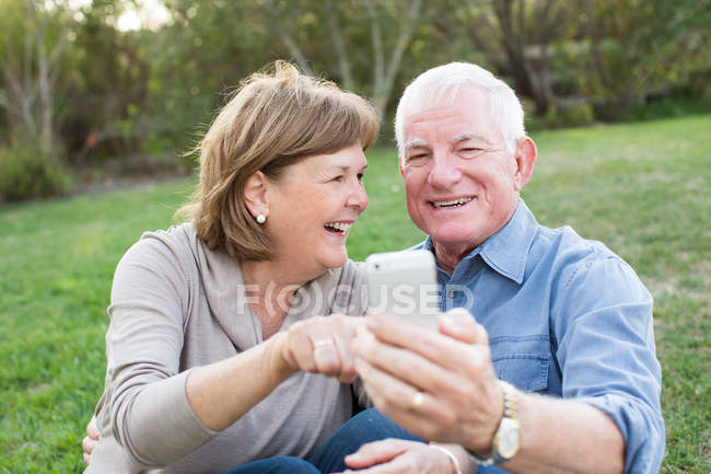 Senioren-Selfie — Stockfoto