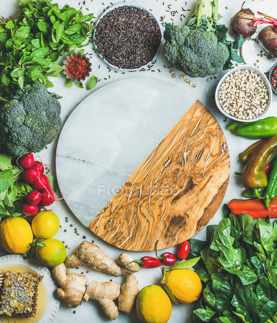 Saubere Ernährung gesunde Kochzutaten — Stockfoto