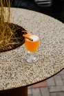 Свіжий цитрусовий коктейль з цедрою та паличкою кориці — стокове фото