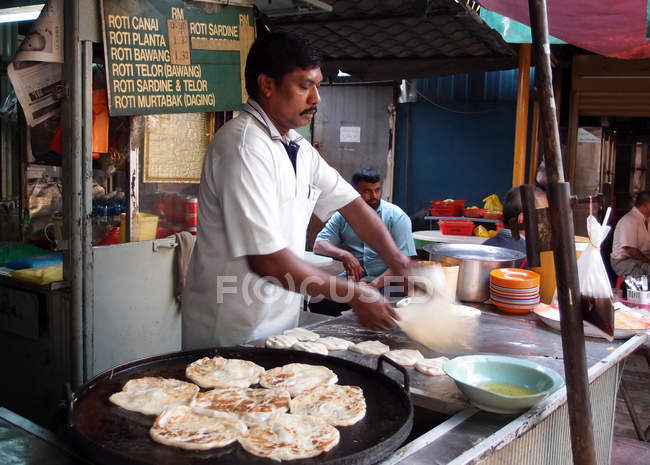 Banco Street food a Kuala Lumpur, Malesia — Foto stock