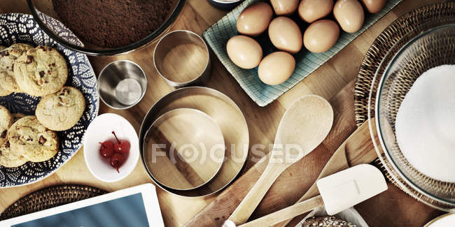 Bäckereigeräte für Kochkonzept — Stockfoto