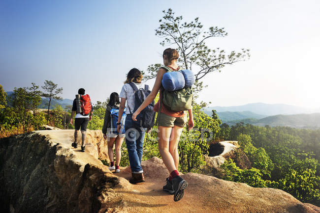 People walking in nature — Stock Photo