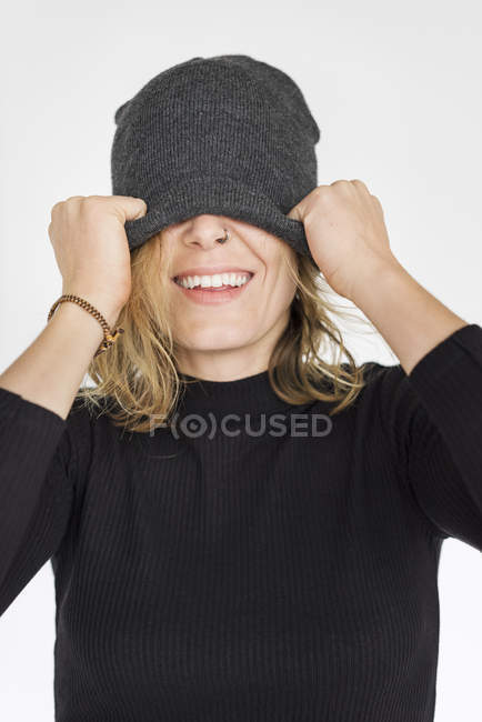 Woman wearing hat — Stock Photo