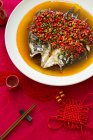 Chinese chili fish head meal — Stock Photo