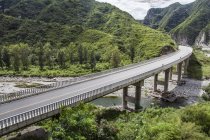 Scenic view of mountain bridge in China — Stock Photo
