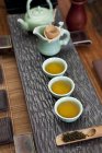 Chinese traditional tea set on table — Stock Photo