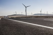 Highway and windmills in Inner Mongolia province, China — Stock Photo
