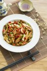 Chinese fried tofu with vegetables — Stock Photo