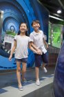 Chinese children visiting science and technology museum — Stock Photo