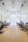 Barber shop interior with empty chairs — Stock Photo