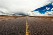 Road view and cloudy sky, Tibet, China — Stock Photo