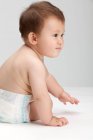 Estudio de un lindo bebé chino - foto de stock