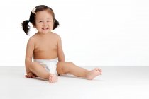 Studio shot of a cute Chinese baby girl — Stock Photo