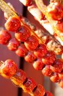 Chinese traditional food, sugarcoated haws on sticks — Stock Photo