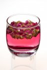 Glas chinesischen floralen Tee, Rosentee isoliert auf weißem Hintergrund — Stockfoto
