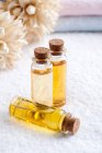 Essential oil in vials — Stock Photo