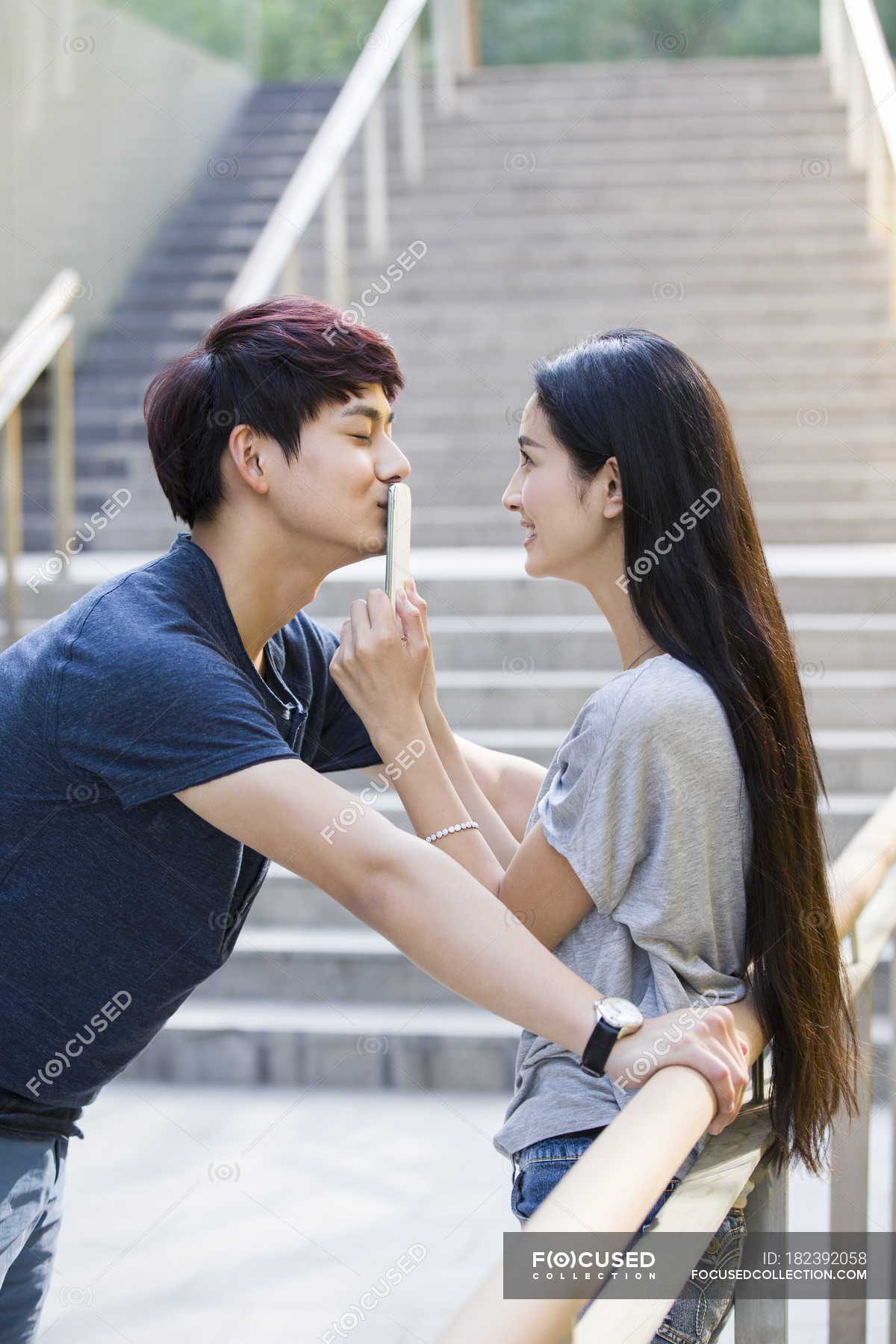 Asian Girl Kissing Telegraph 