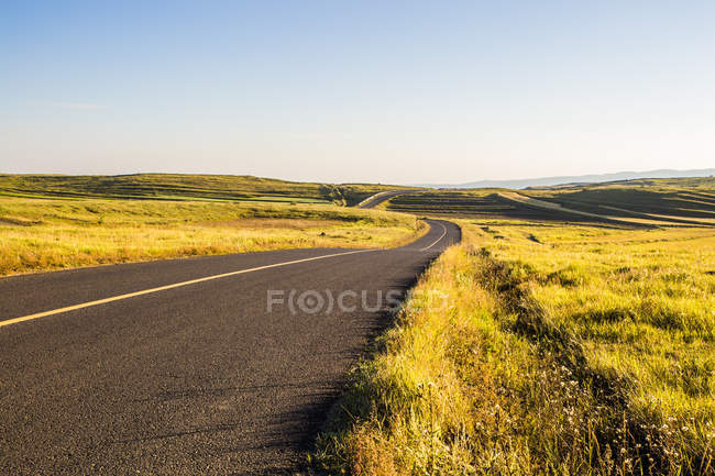 Rural road in grassland scenery in Hebei province, China — Stock Photo