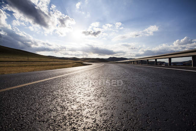 Сценический вид на шоссе во Внутренней Монголии, Китай — стоковое фото