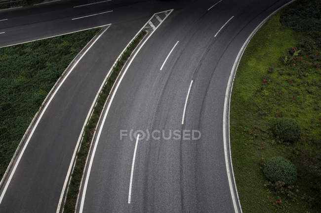 Vista de ângulo alto da estrada em Beijing, China — Fotografia de Stock