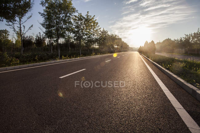 View of rural road in Beijing, China — Stock Photo