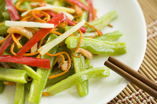 Chinese spicy bitter melon on plate — Stock Photo