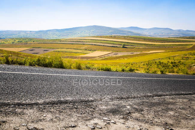Road in grassland of Hebei province, China — Stock Photo