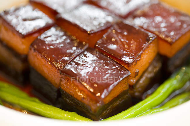 Plato tradicional chino de carne de dongpo - foto de stock