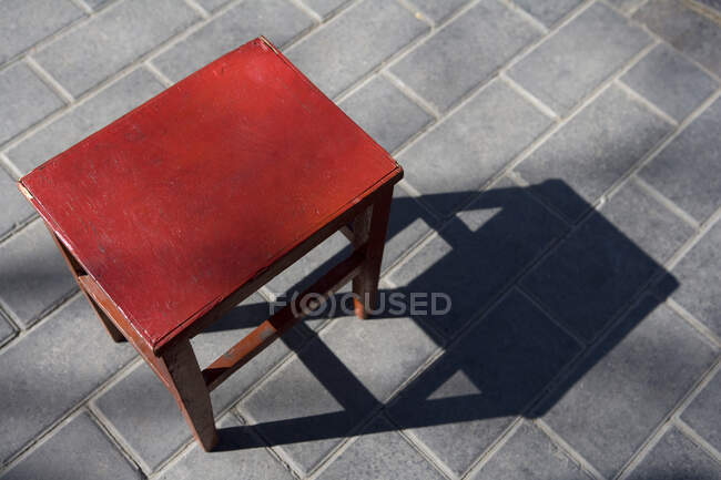 Red Stool From Above — Stock Photo