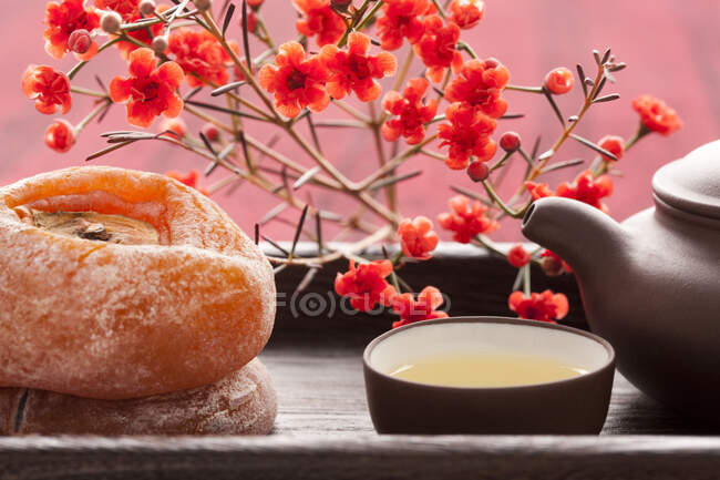 Cinese tradizionale frutta e tè conservati — Foto stock