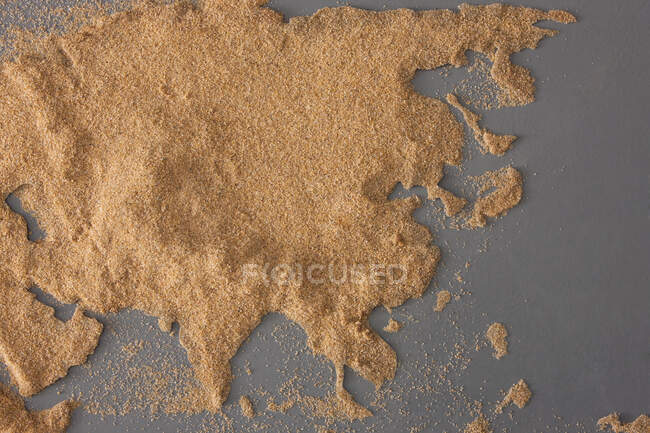 Map of Asia made of sand — Stock Photo