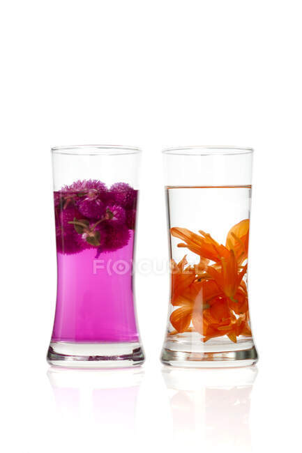 Tisana tradizionale cinese in bicchieri isolati su sfondo bianco — Foto stock