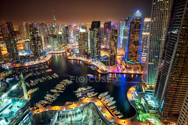 Dubai luci della città — Foto stock