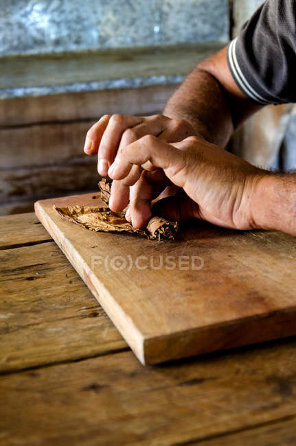 Fabbricazione tradizionale di sigari — Foto stock