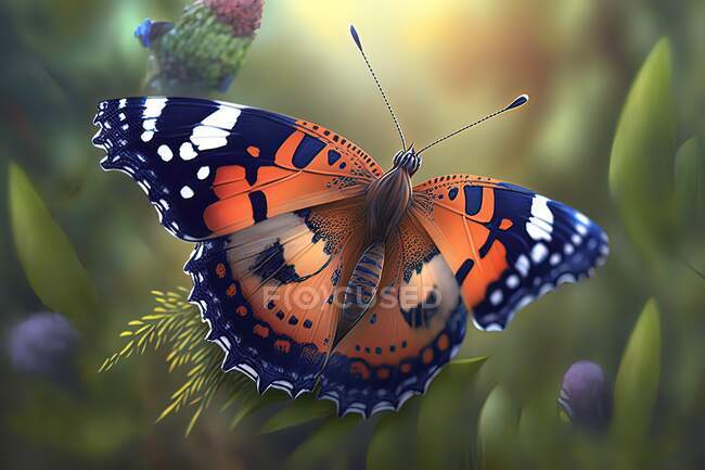 Papillon sur une fleur — Photo de stock