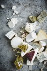 Variedad de quesos gourmet - foto de stock