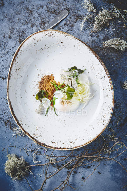 Plato gourmet con verduras - foto de stock