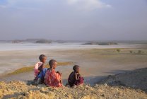 Діти з племені масаї, Танзанія — стокове фото