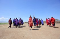 Villaggio della tribù maasai — Foto stock