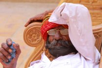 Un uomo del posto a Jaisalmer. India. Stato del Rajasthan — Foto stock