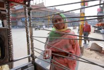 Donna indiana non identificata per strada, Jodhpur — Foto stock