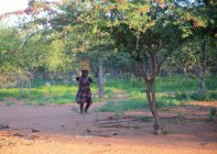 Femme locale dans le village de la tribu Himba — Photo de stock