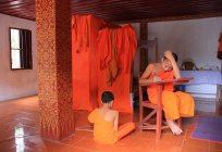 Budistas en Luang Prabang , - foto de stock